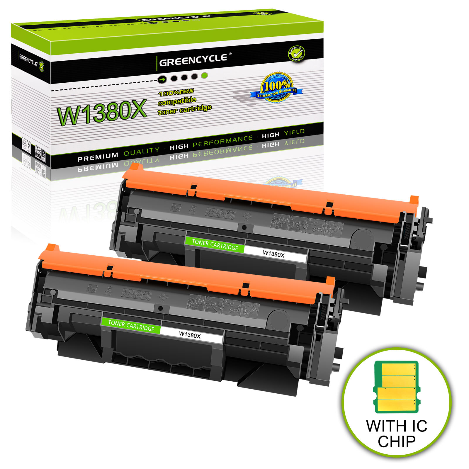 2PK W1380X Toner Cartridge with Chip Fit for HP LaserJet Pro 3001dw MFP 3101fdw