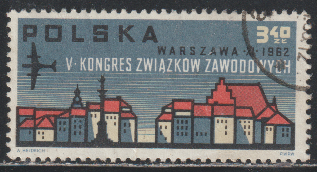 Poland 1962 SC# 1104 - View of Old Warsaw - Used Lot # 39