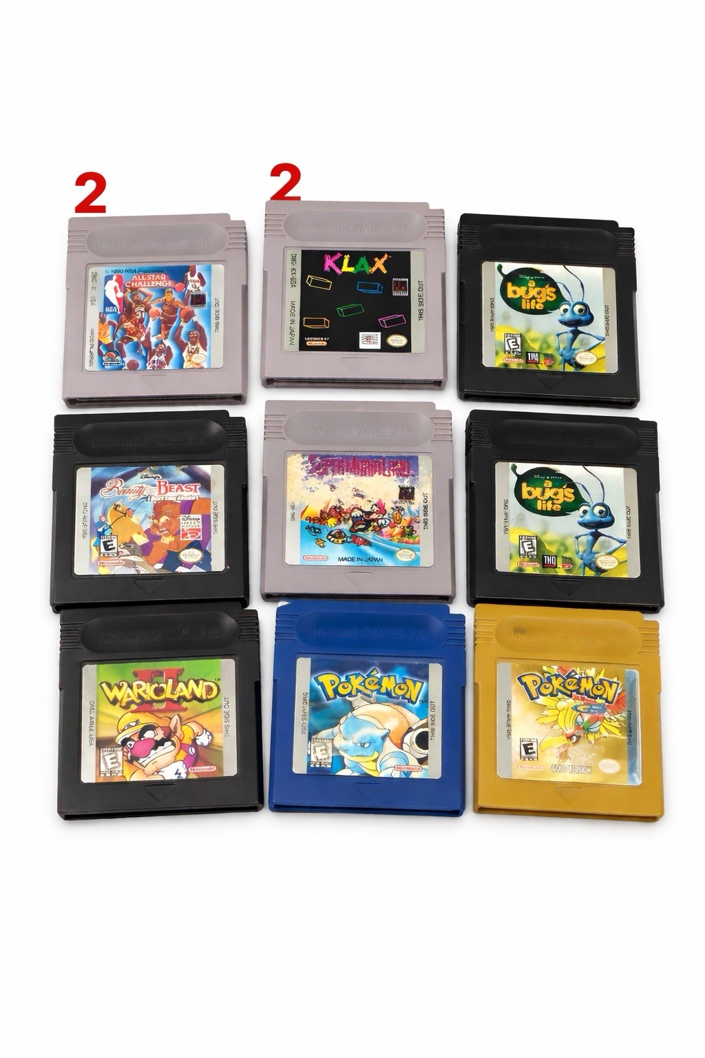 Nintendo Game Boy Lot of 10 - Pokemon, Mario, Wario Land - Tested