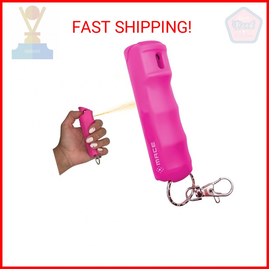 Mace Pepper Spray - Clip On Hard Case Model, 0.42 oz, 12 Feet Range, Max Police 