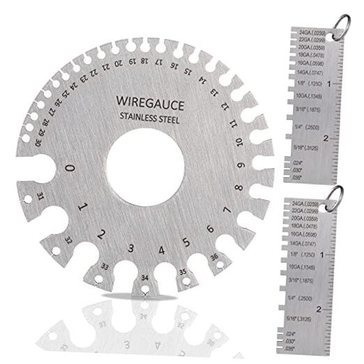 Metal Sheet Thickness Gauge & Dual-Sided Round Metal Sheet Gauge - Wire 