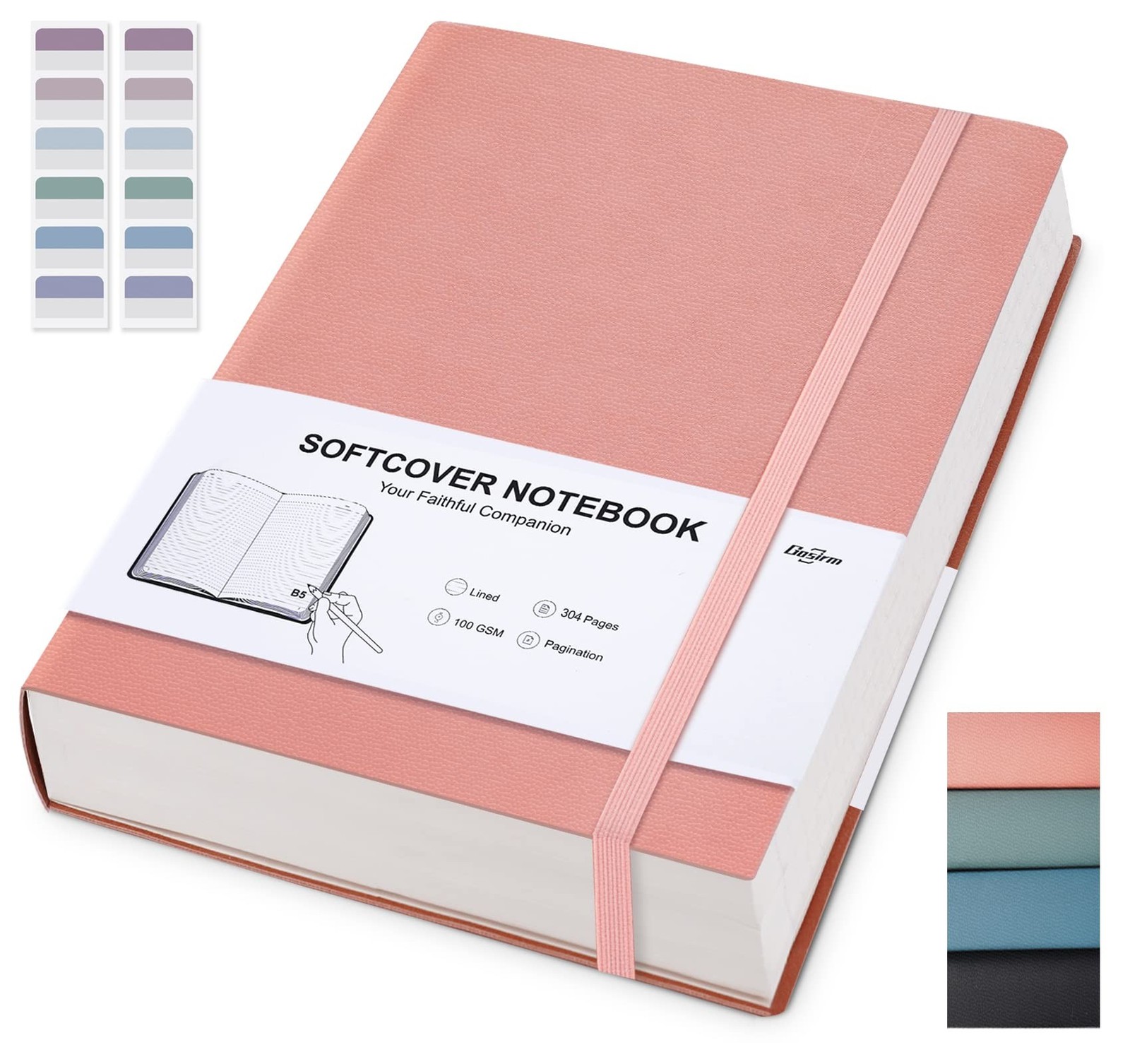 Gosirm Lined Notebook Journal Softcover, B5 Leather Notebook with Lined Paper...