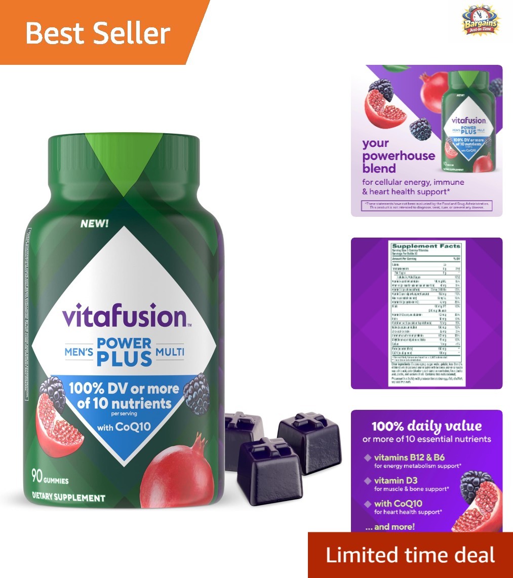 Delicious Power+ Men’s Multivitamins with 14 Essential Nutrients - Gummies