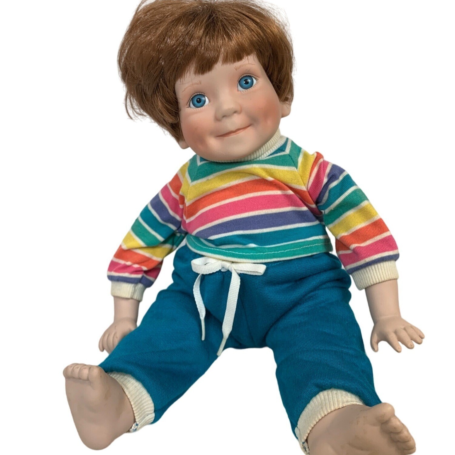 VTG 90s Haunted Doll Christopher Positive Energy Big League Piercing Blue Eyes