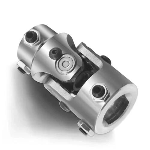Steering U Joint 1" DD X 3/4" DD Single Steering Shaft U Joint Coupler Chrome