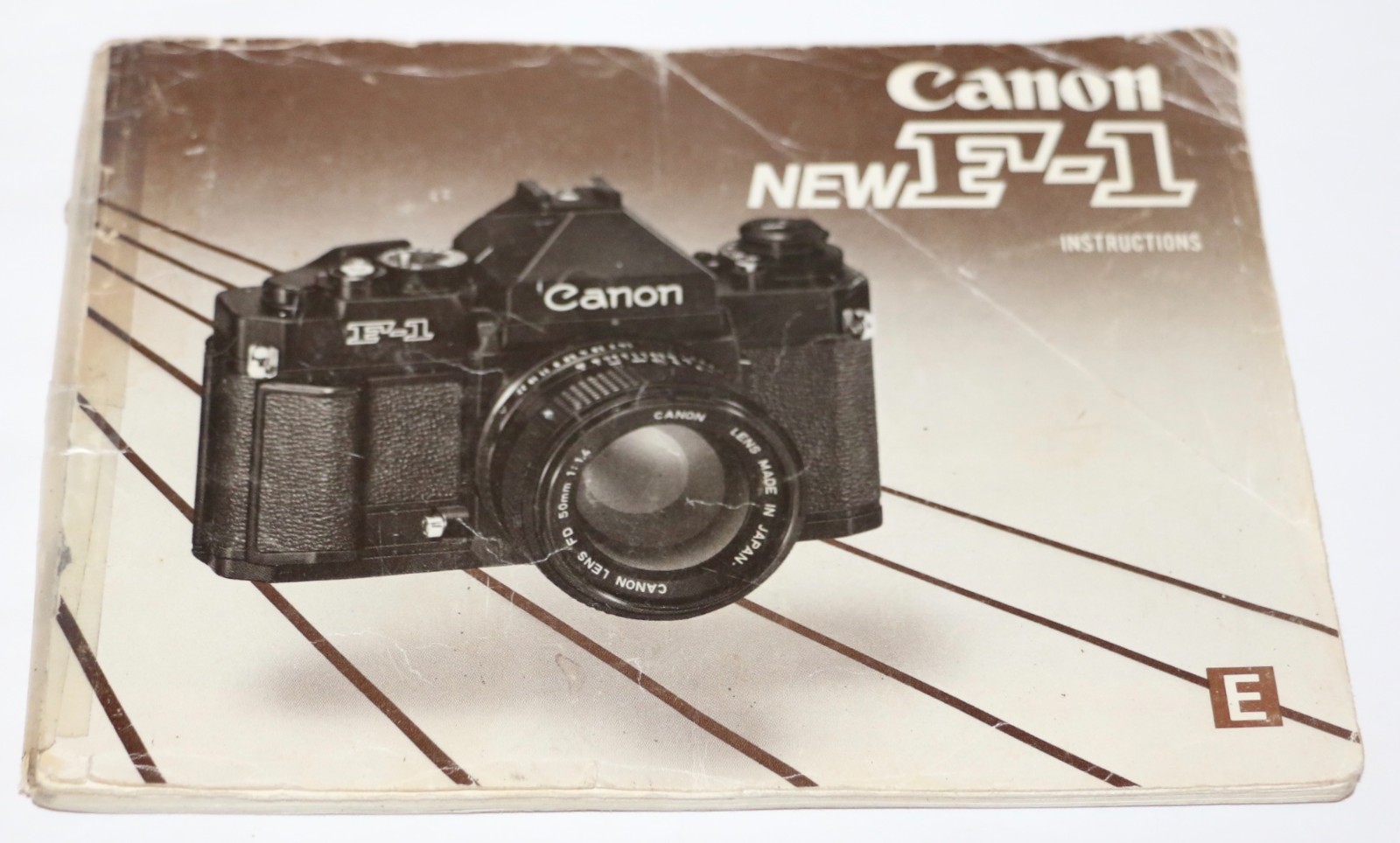 Canon New F-1 Original Instructions In English Poor Condition Free USA Ship