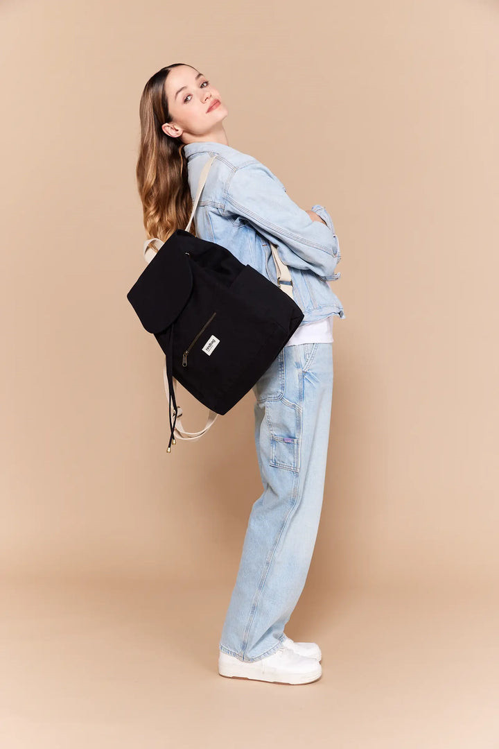 Zainetto Eliot Cotone Biologico 31x24x13xm Noir