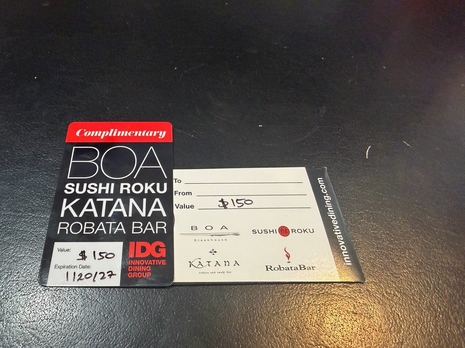 $150 Gift Card - BOA Steakhouse - Las Vegas (Palazzo Resort)