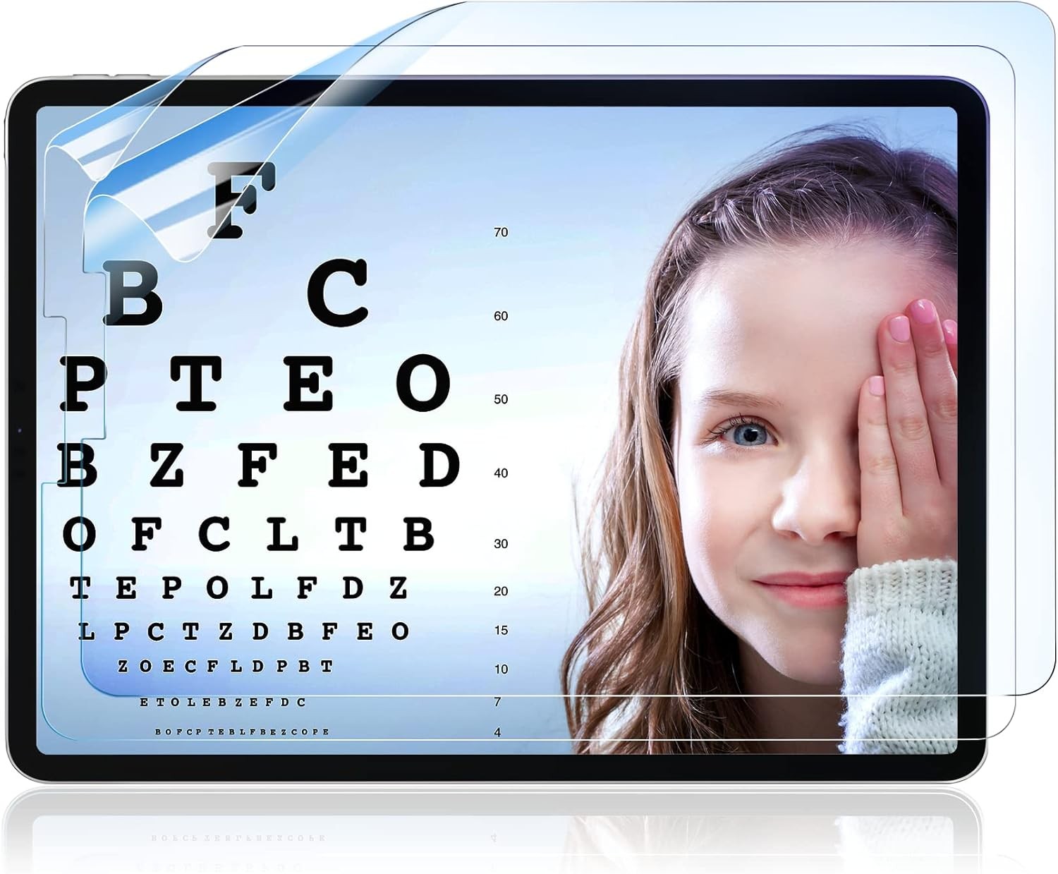 2 Pack Anti Blue Light Screen Protector for iPad 9th 8th 7th Matte