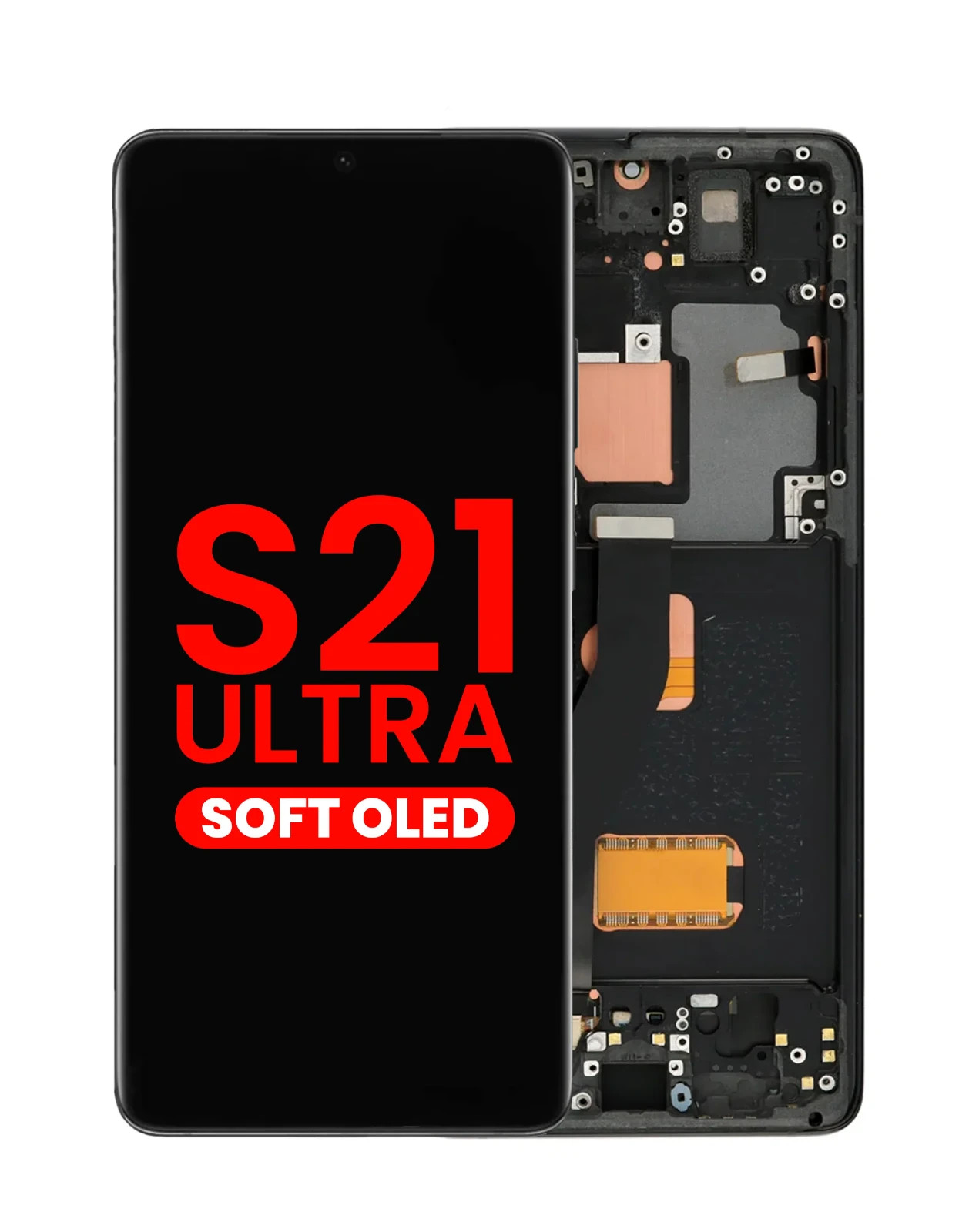 For Samsung Galaxy S21 Ultra LCD Touch Screen W/Frame Aftermarket Oled BLACK