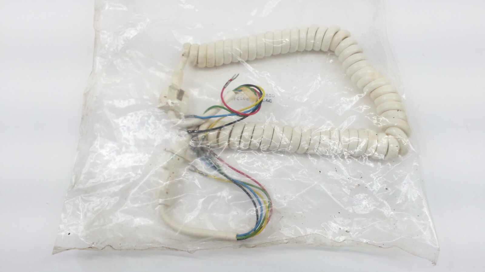 Vintage New Old Dead Stock Phone Telephone Handset Coil Cord NT - H5QE 20 White