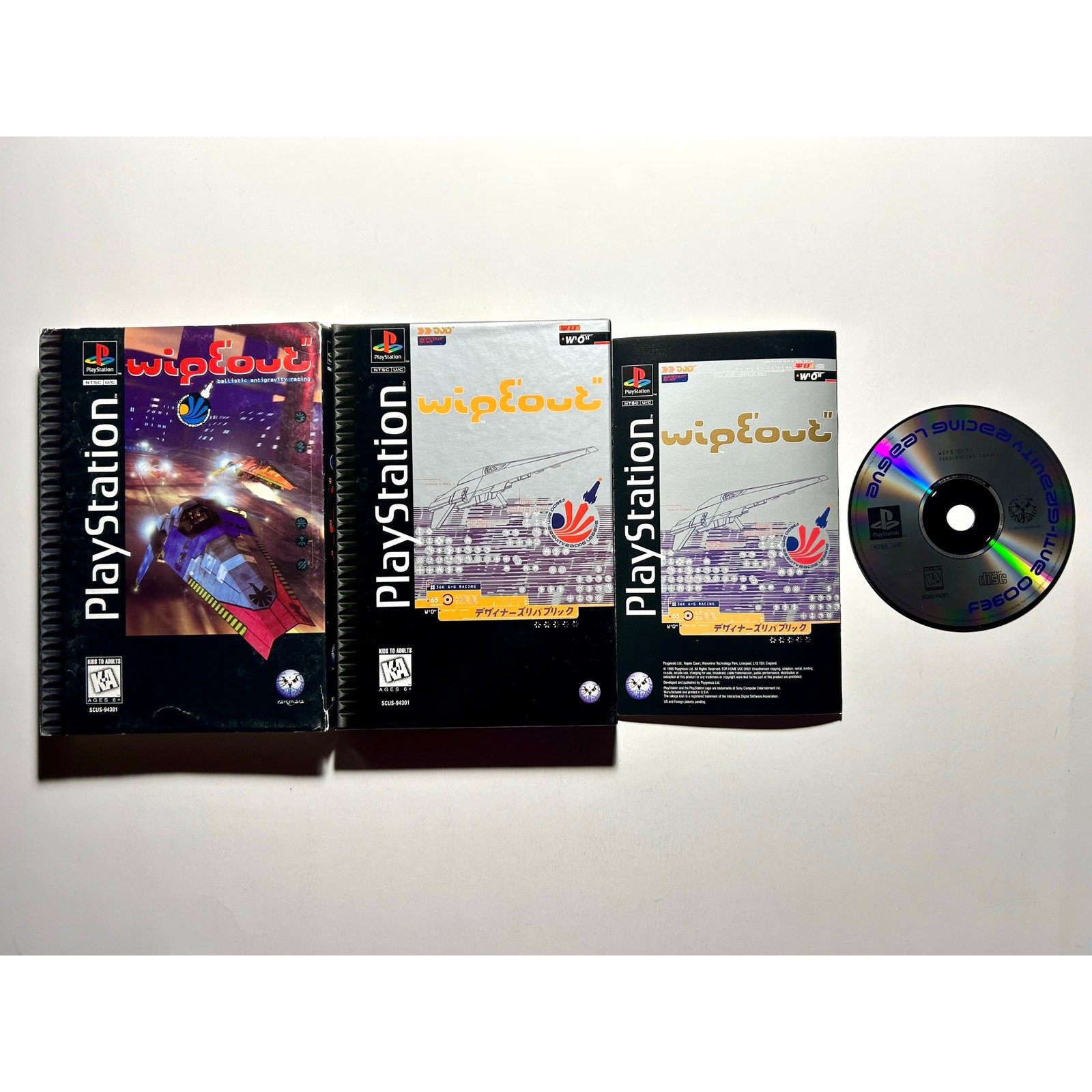 Wipeout Long Box w/ Slip Cover (PS1 PlayStation 1)works Complete CIB🔥