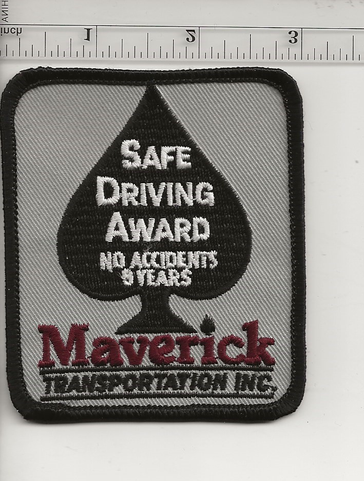 Maverick 3 yr safe driving trucking company patch