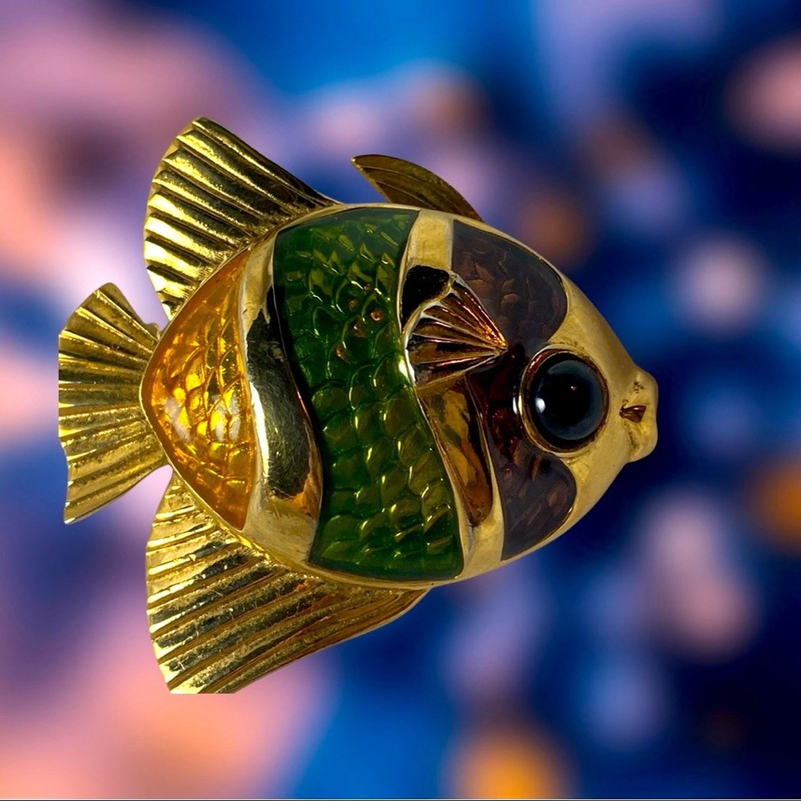 **SALE** Vintage Estee Lauder Gorgeous Beautiful Solid Perfume Fish Compact Box