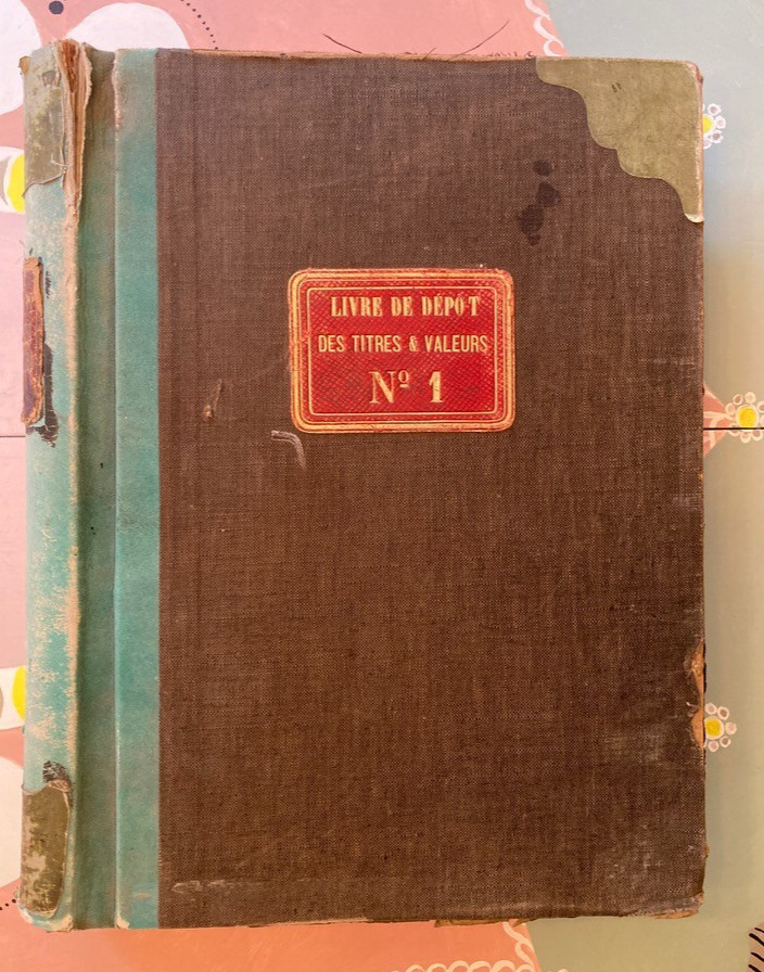 ELEPHANT LEDGER: 1914-1945 Notary Ledger of Maître Henry Viéno/ French Royalty
