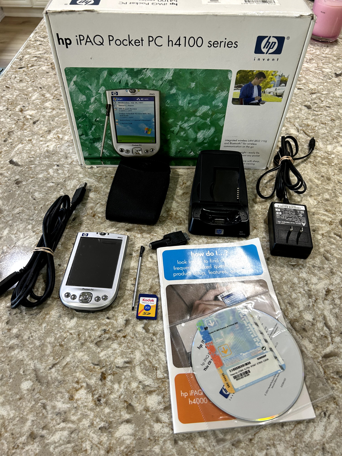 HP iPAQ Pocket PC H4100 Series. Windows 2003 W/ Outlook and 2GB Memory Card