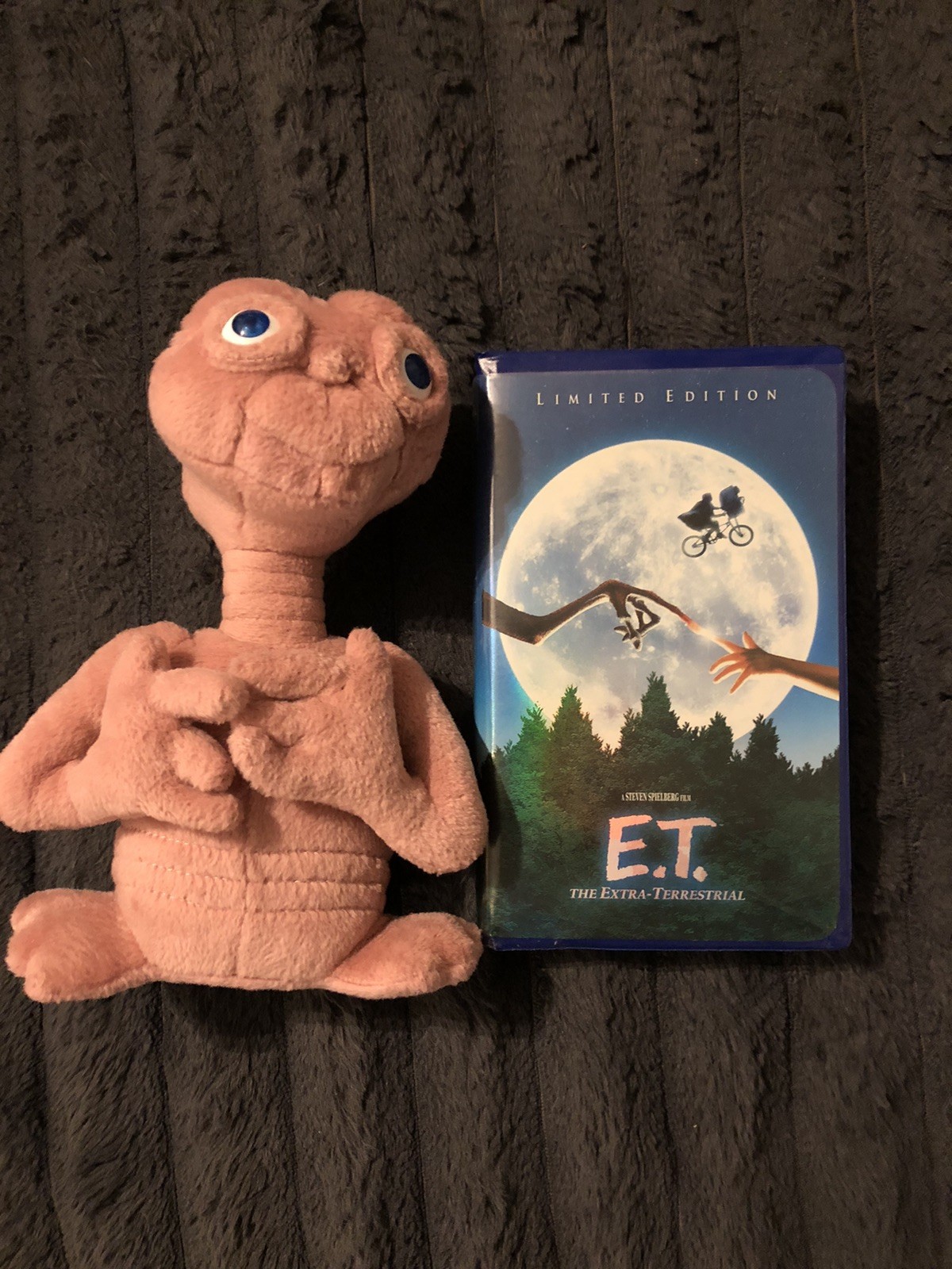 Vintage 1980s ET Pink Plush by Applause Great Condition With Limited Edition VHS