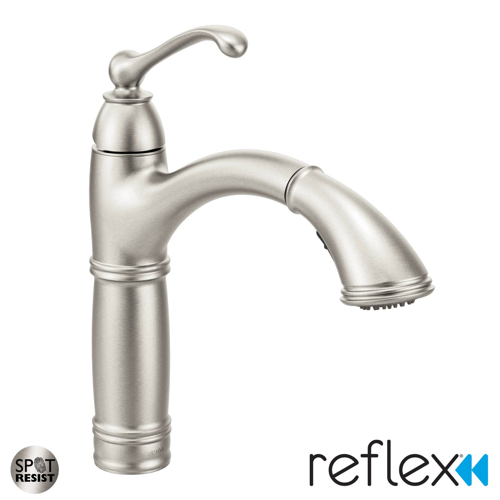Moen 7295 Spot Resist Stainless Brantford Pull-Out Spray Kitchen Faucet
