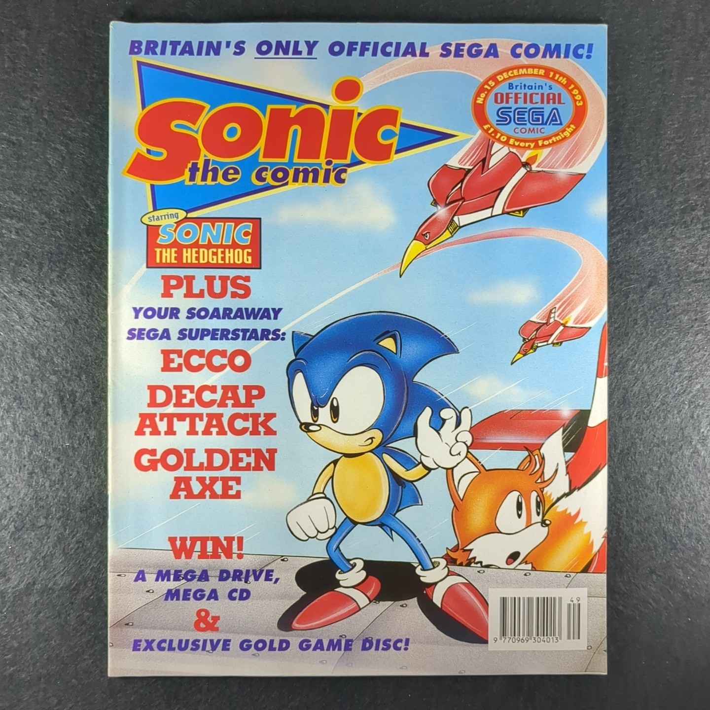 Sonic the Hedgehog: Sonic the Comic #15 - Fleetway UK - Ecco the Dolphin App.