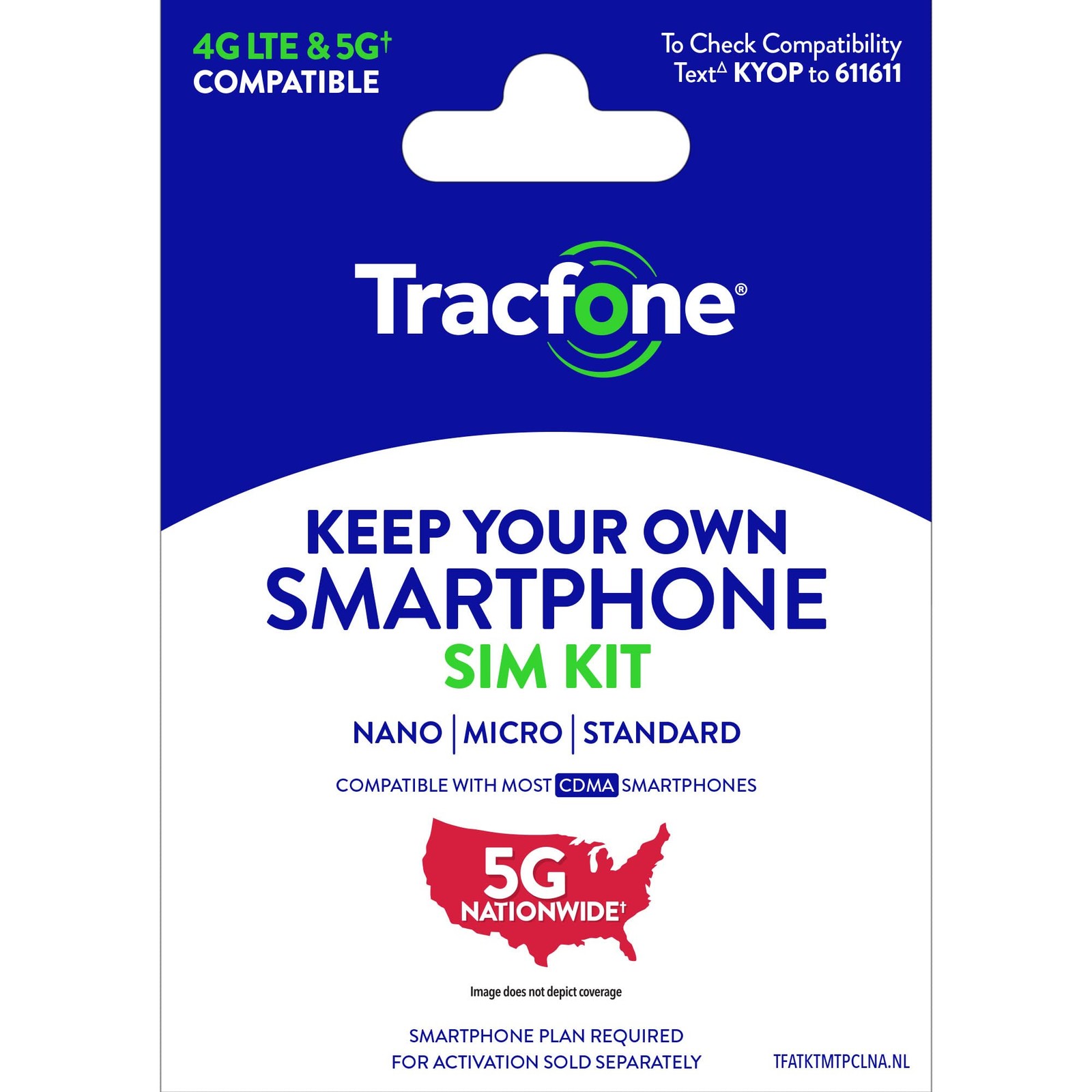 Tracfone Prepaid Sim Card Kit (Verizon Network) White 