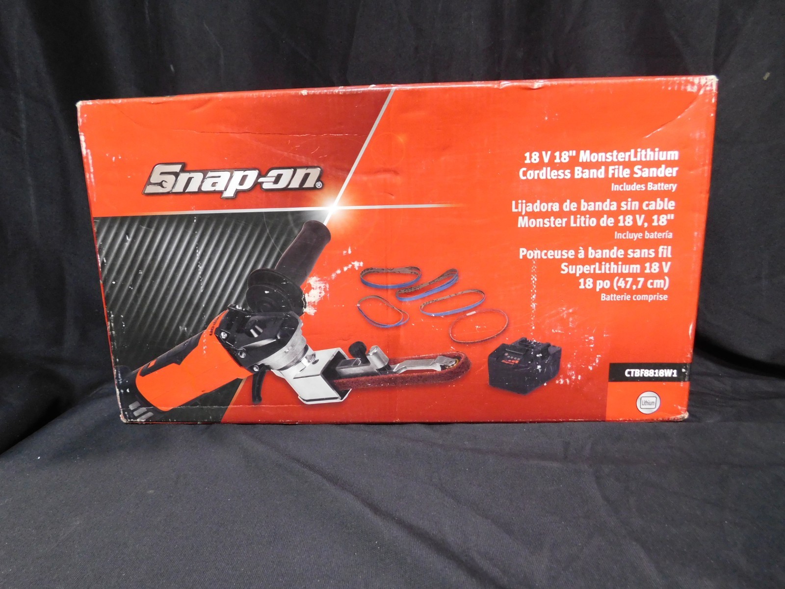 Snap-on CTBF8818 18V MonsterLithium Cordless 18" Band File Sander (EB72)