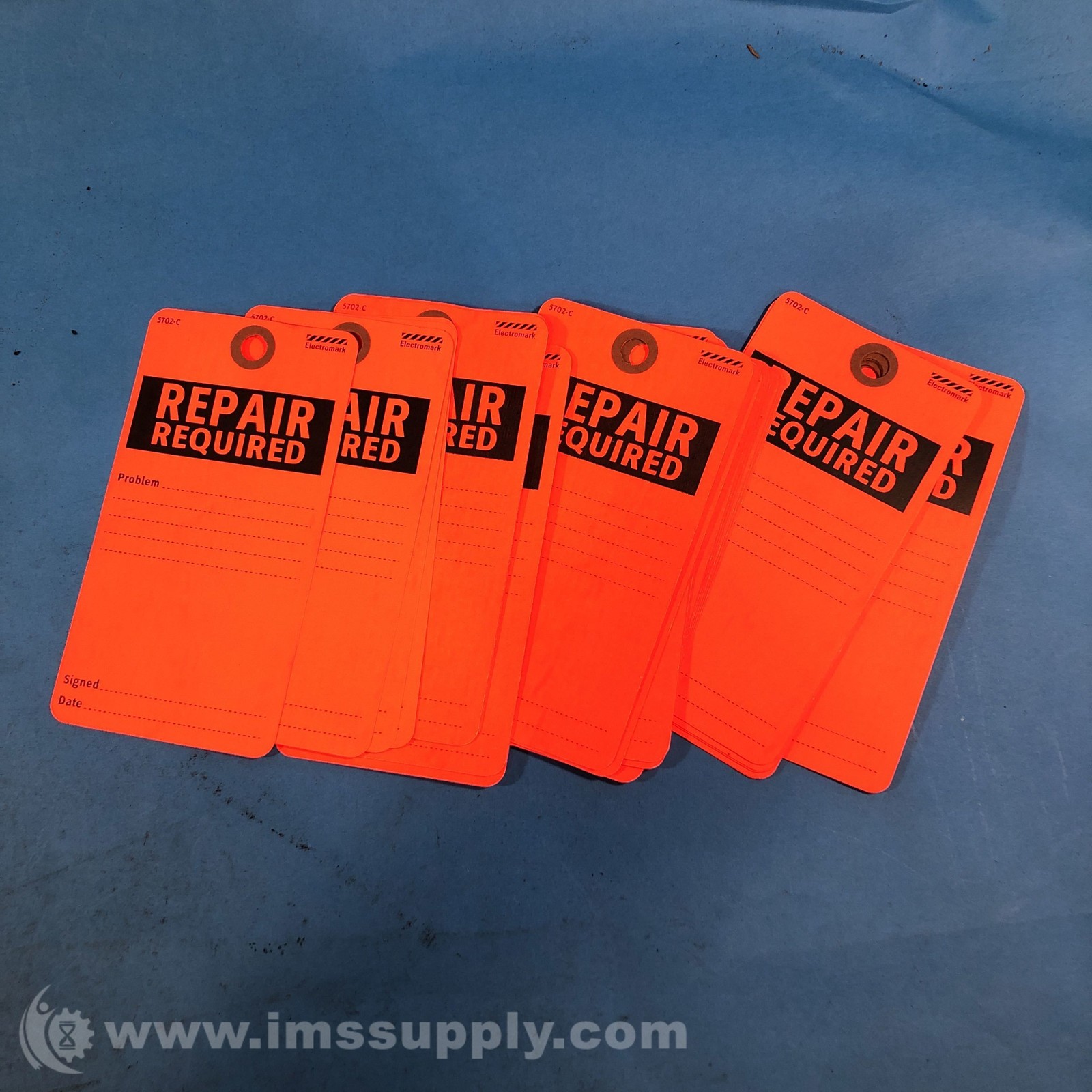 Electromark 5702-C Pack of 25 Required Tags, 5-3/4 x 3 Inch, Red  3921