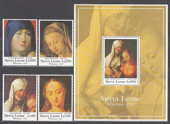 Sierra Leone - Mail Yvert 1402/5+Hb 167 ** Mnh Christmas