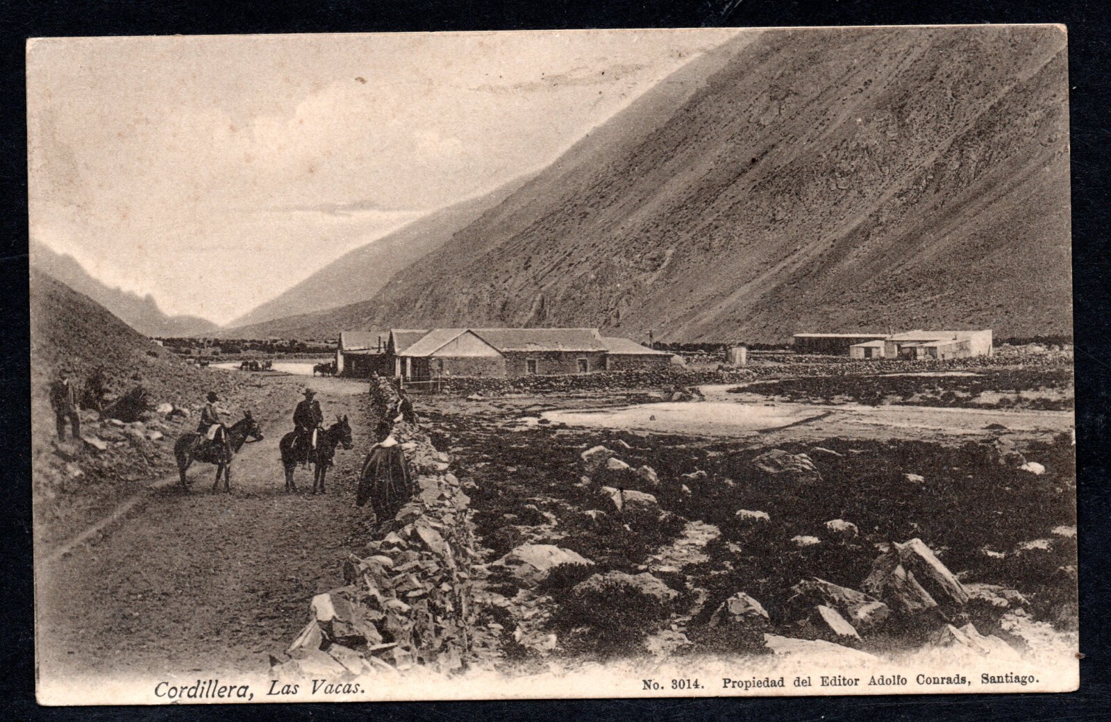 CHILE, CORDILLERA, LAS VACAS, EDITOR ADOLFO CONRADS,   (POST/01-34)