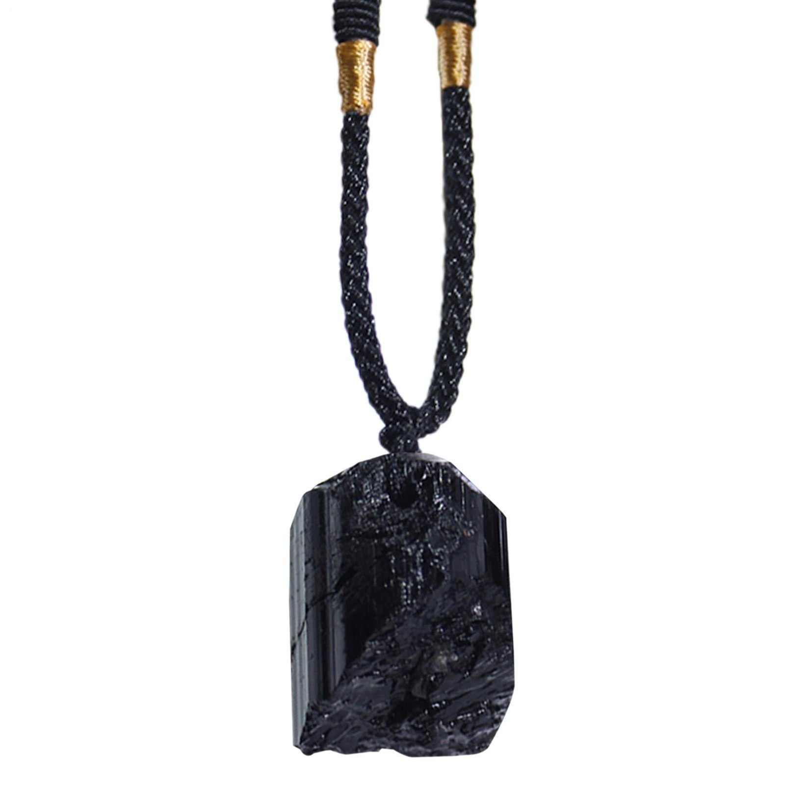 Natural obsidian crystal pendant Black Tourmaline Necklace Pendant Fashion