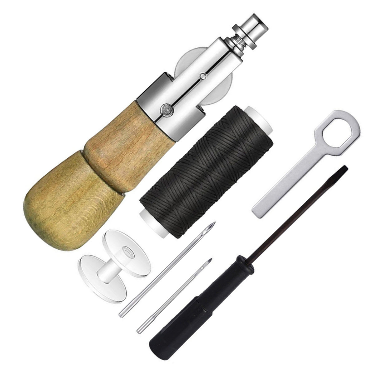 Professional Leather Sail Canvas DIY Sewing Awl Repair Tool Kit Accessories