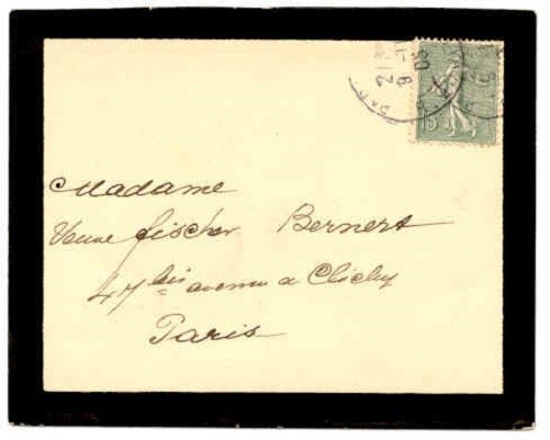 FRANCE 1905 SOWER MOURING COVER