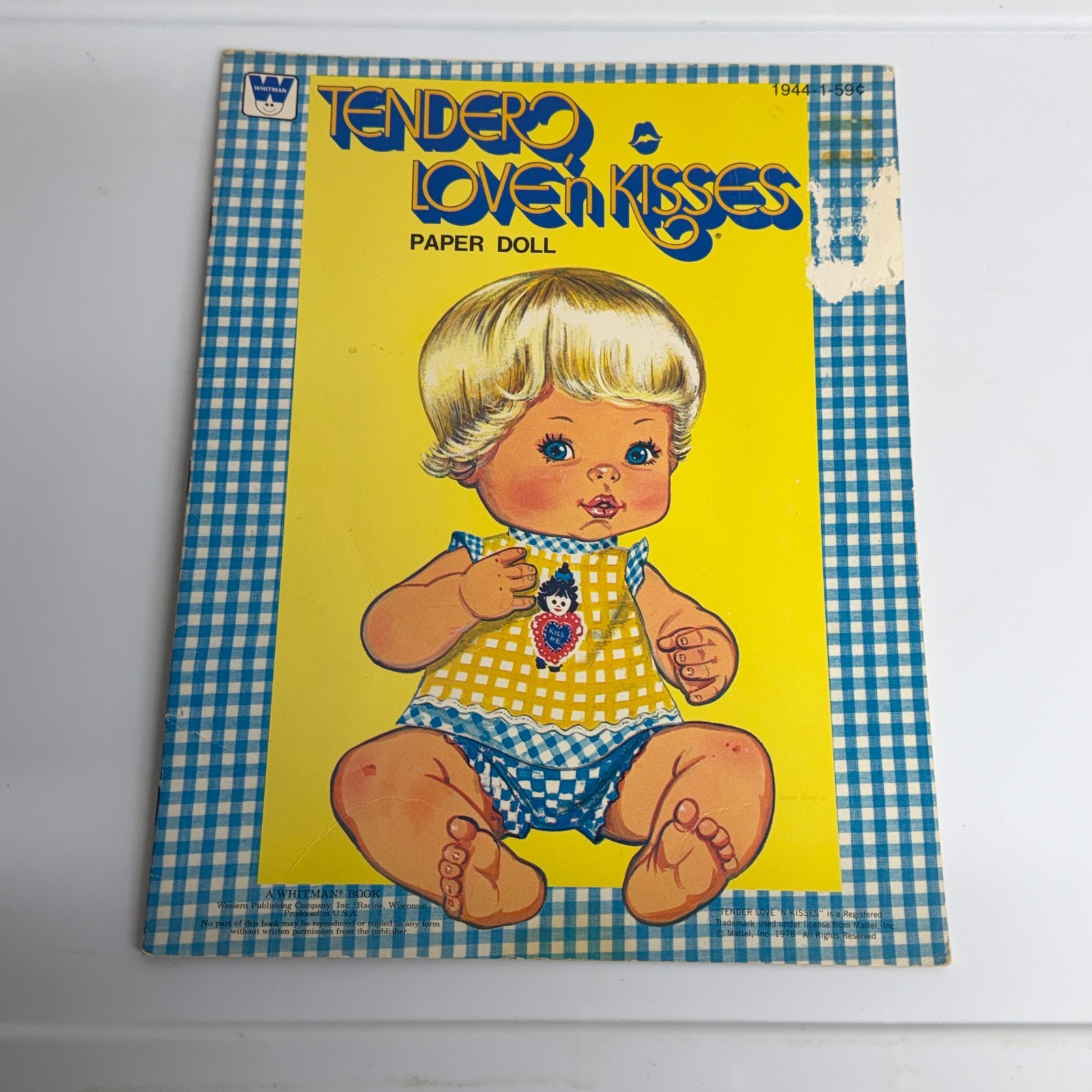 Vintage Whitman 1978 Tender Love 'n Kisses Paper Doll Book UNCUT READ FLAWS