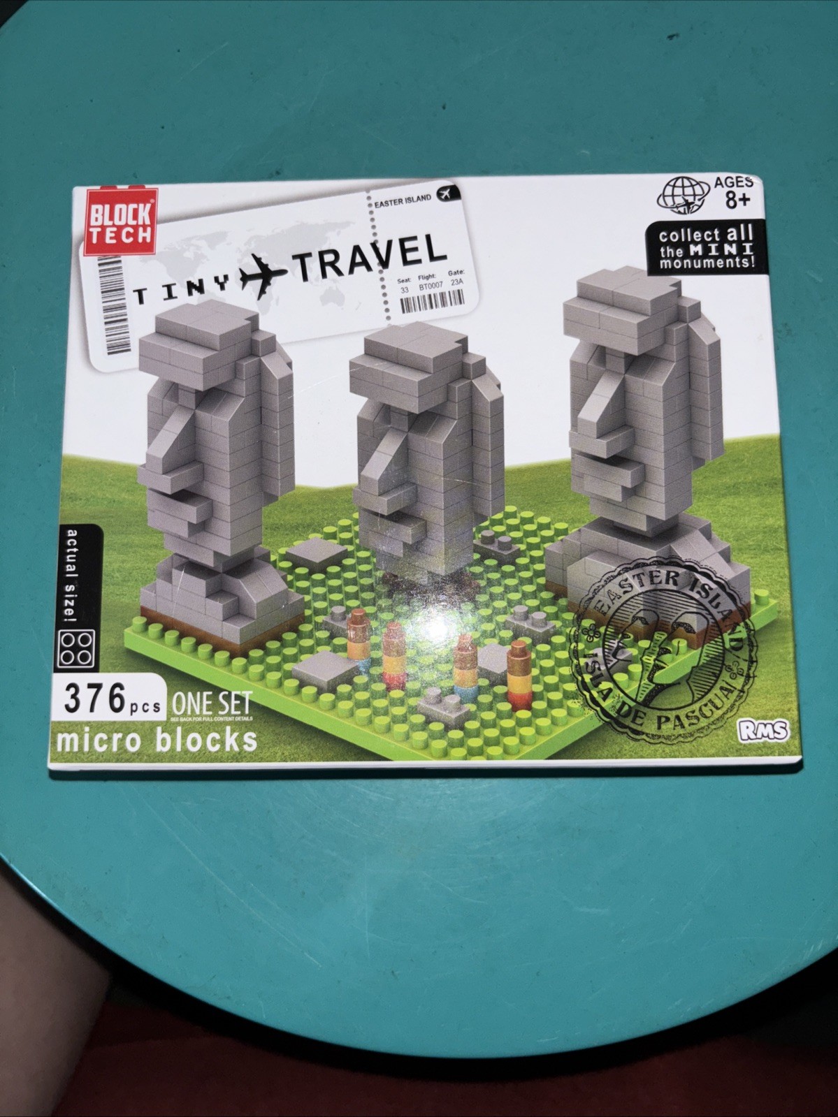 Block Tech Tiny Travel Micro Blocks Easter Island Statues 376 Pieces - SEALED!