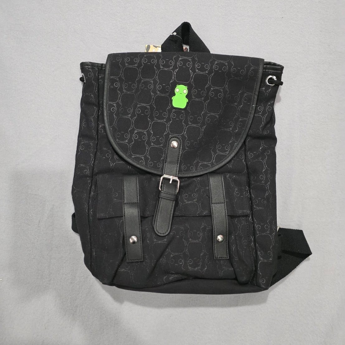 Bobs Burgers Kuchi Kopi Backpack Black Canvas Drawstring Rucksack NWT New