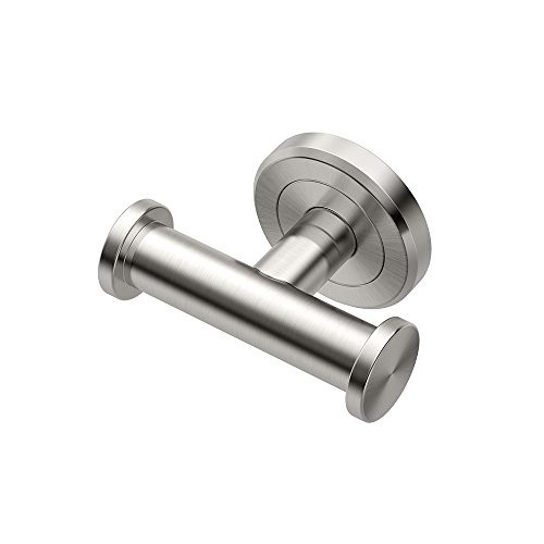  4295A Latitude II Robe Hook | Wall-Mounted Bathroom Hook Satin Nickel Double
