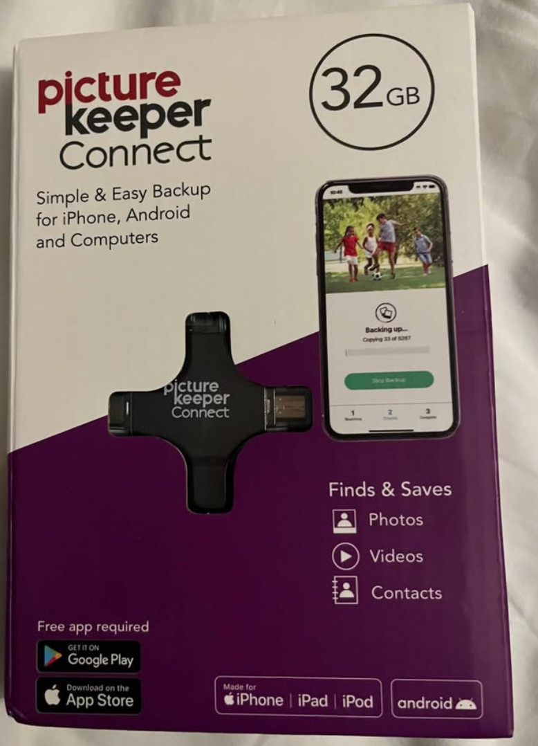 Picture Keeper Connect 32GB Photo Video Backup Apple/Android/Computers Storage