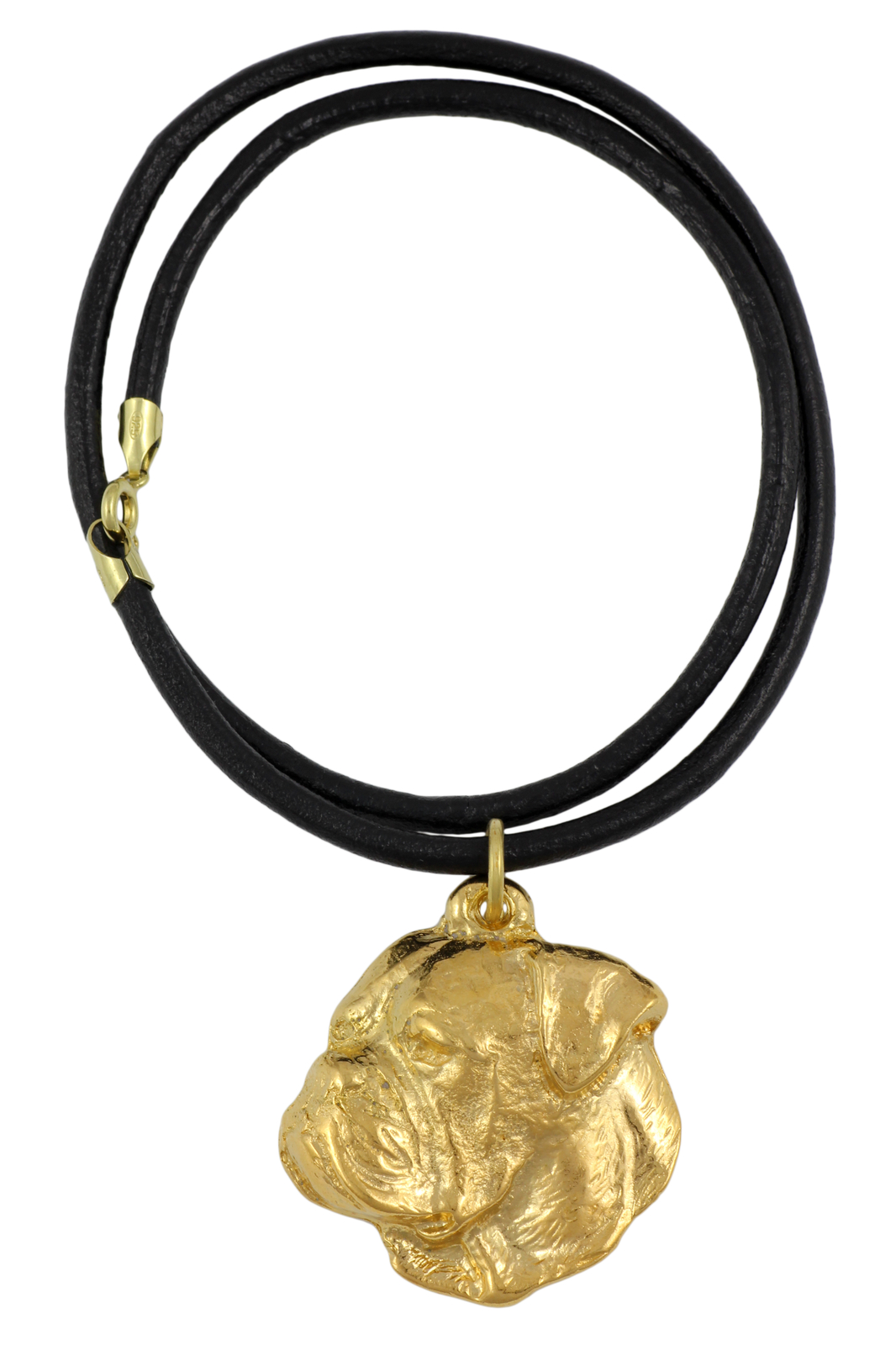 American Bulldog, American Bulldog - Dog Collar, Gilded Pendant