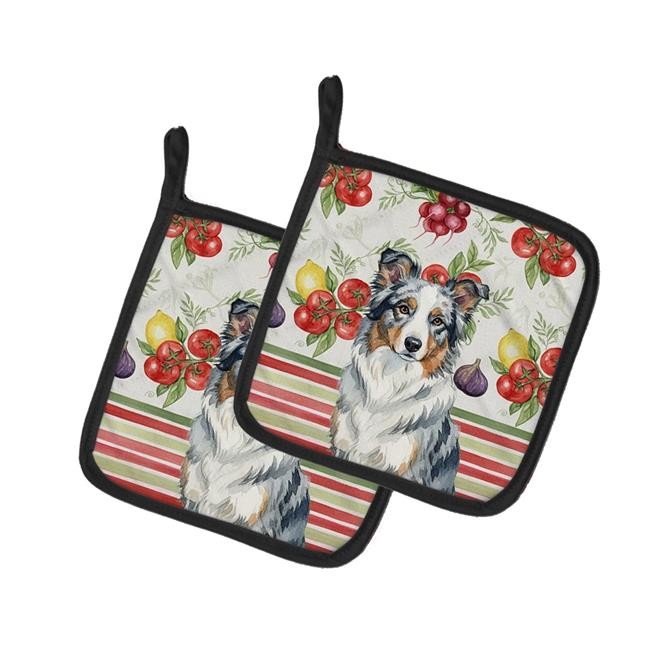 Carolines Treasures WDK8122PTHD Unisex Adult Blue Merle Border Collie Vegetab...