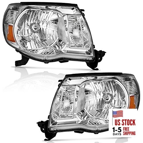  for 2005-2011 OE Replacement Clear Lens I Chrome Housing I Amber Reflector