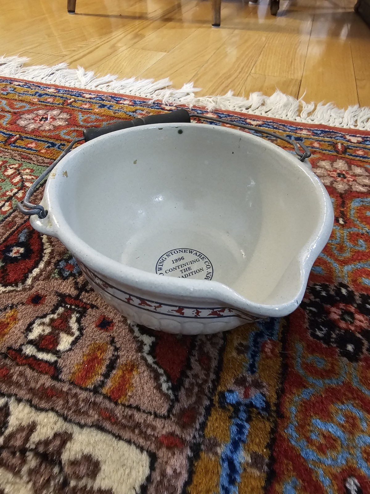 Vintage 1996 Red Wing Gray Line Batter Bowl "Continuing The Tradition"