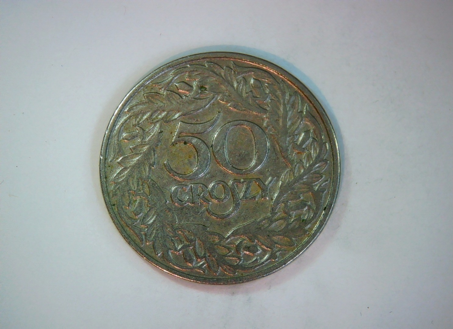 Czechoslovakia 1923 50 Korun Czechoslovakia 50 Korun (lion within linden wreath)