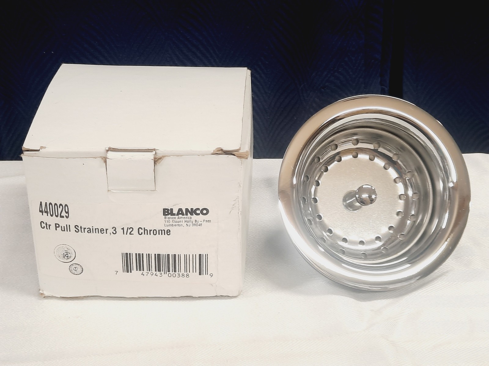 Blanco Deluxe 440029 3.5" Basket Strainer ~ Chrome ~ NEW