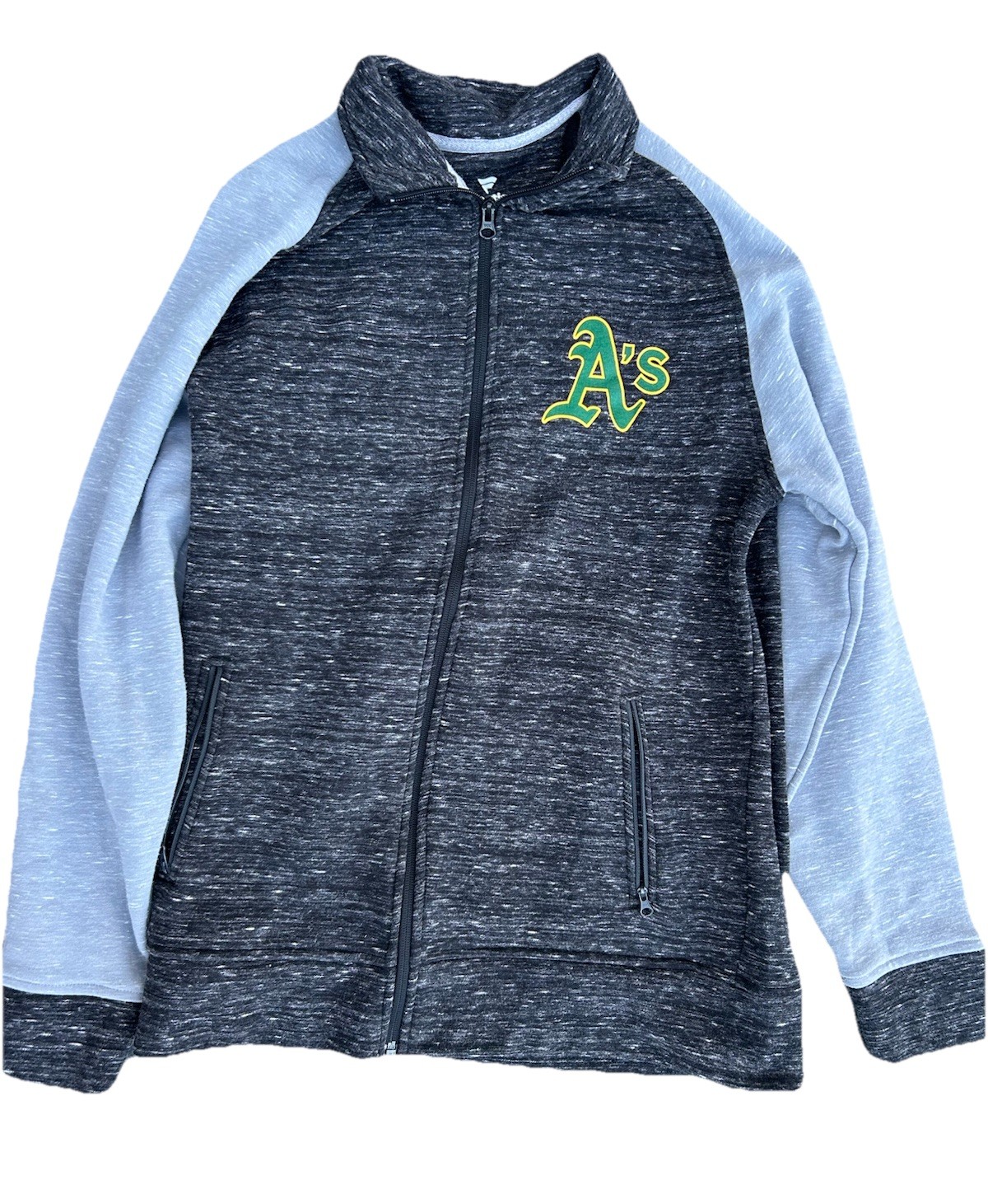 SIZE L - Oakland Athletics Fanatics Men’s Full Zip Gray Jacket