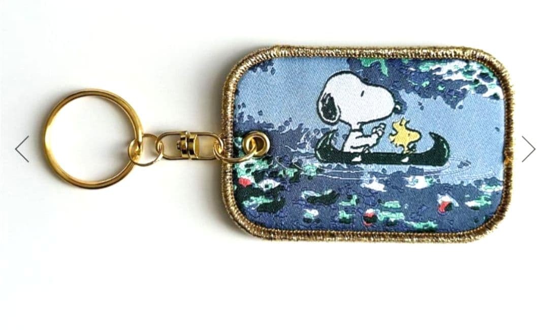 Snoopy Peanuts Monet Water Lilies Embroidered Keychain Japan Anime Character Gi