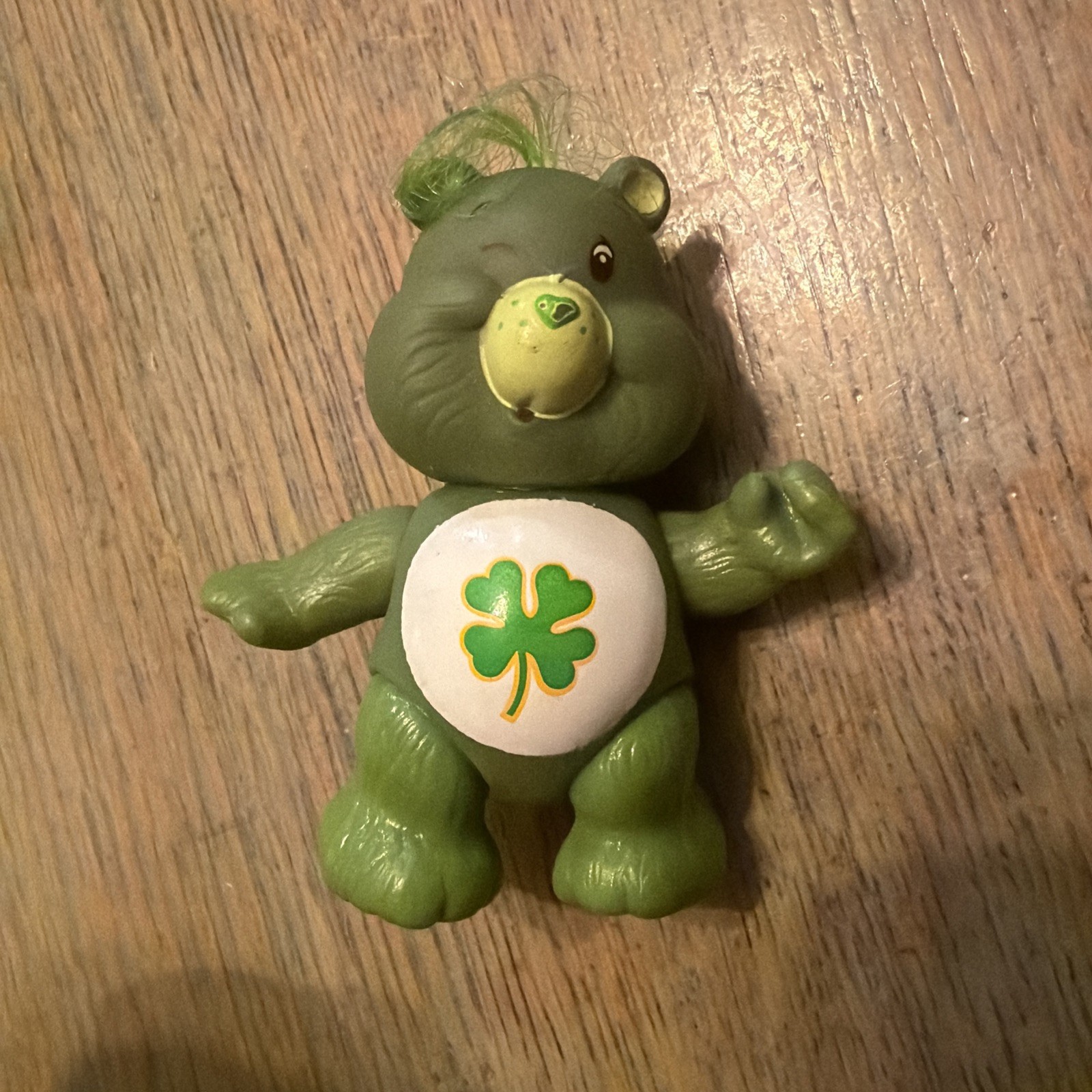 Vintage AGC 1983 Kenner Care Bears Good Luck Bear Clover Green Figure🔥