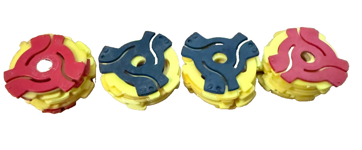 Plastic 45 RPM 7" Record - Snap-In Insert Adapters Lot of (40+) - VTG - USA made