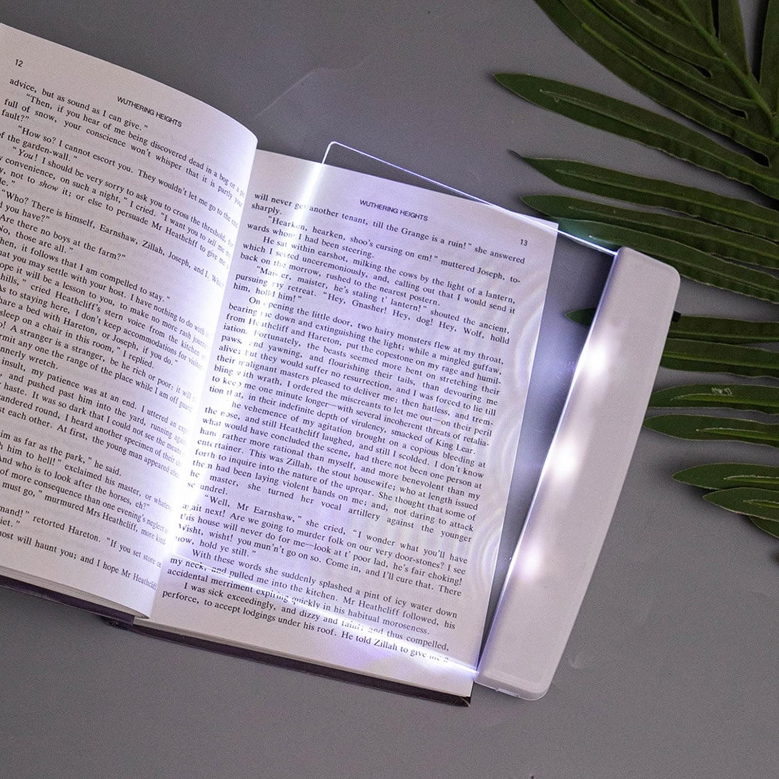 Juesi Flat Book Light Page for Reading in Bed at Night Clear White 
