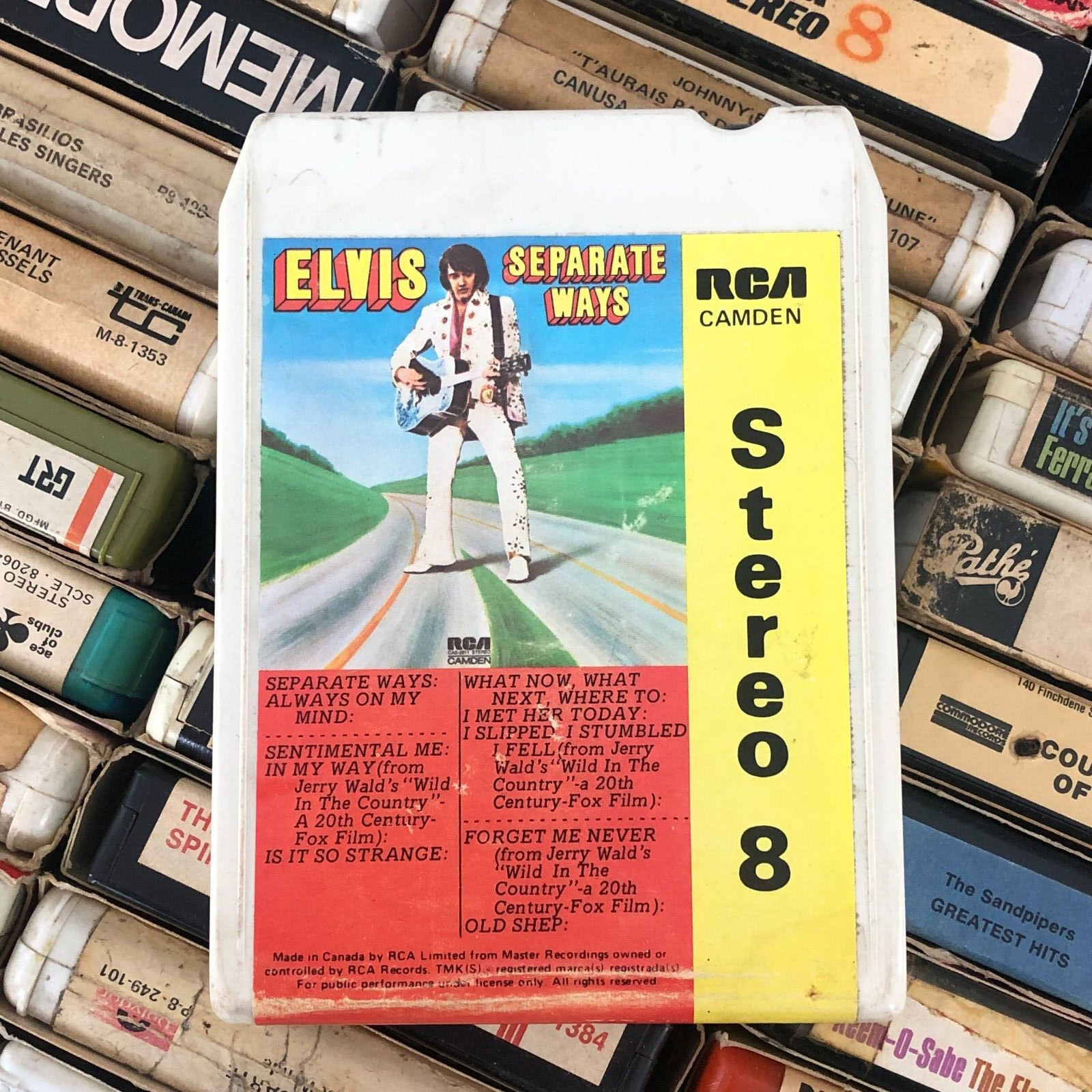 Elvis Presley : Separate ways, 8 Track Tape CANADIAN Release