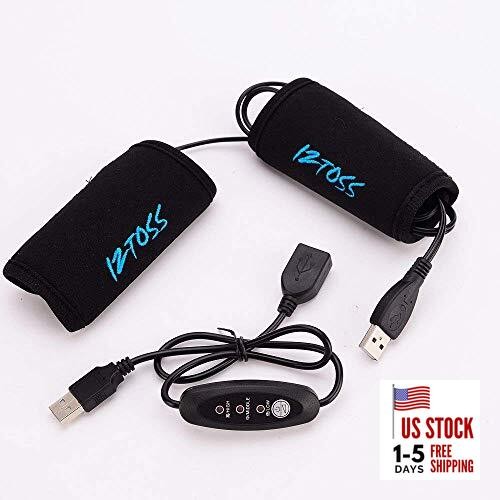 Winter Motorcycle ATV Scooter USB Heated Grips Handlebar 7/8"-11/5"(22-30mm) 