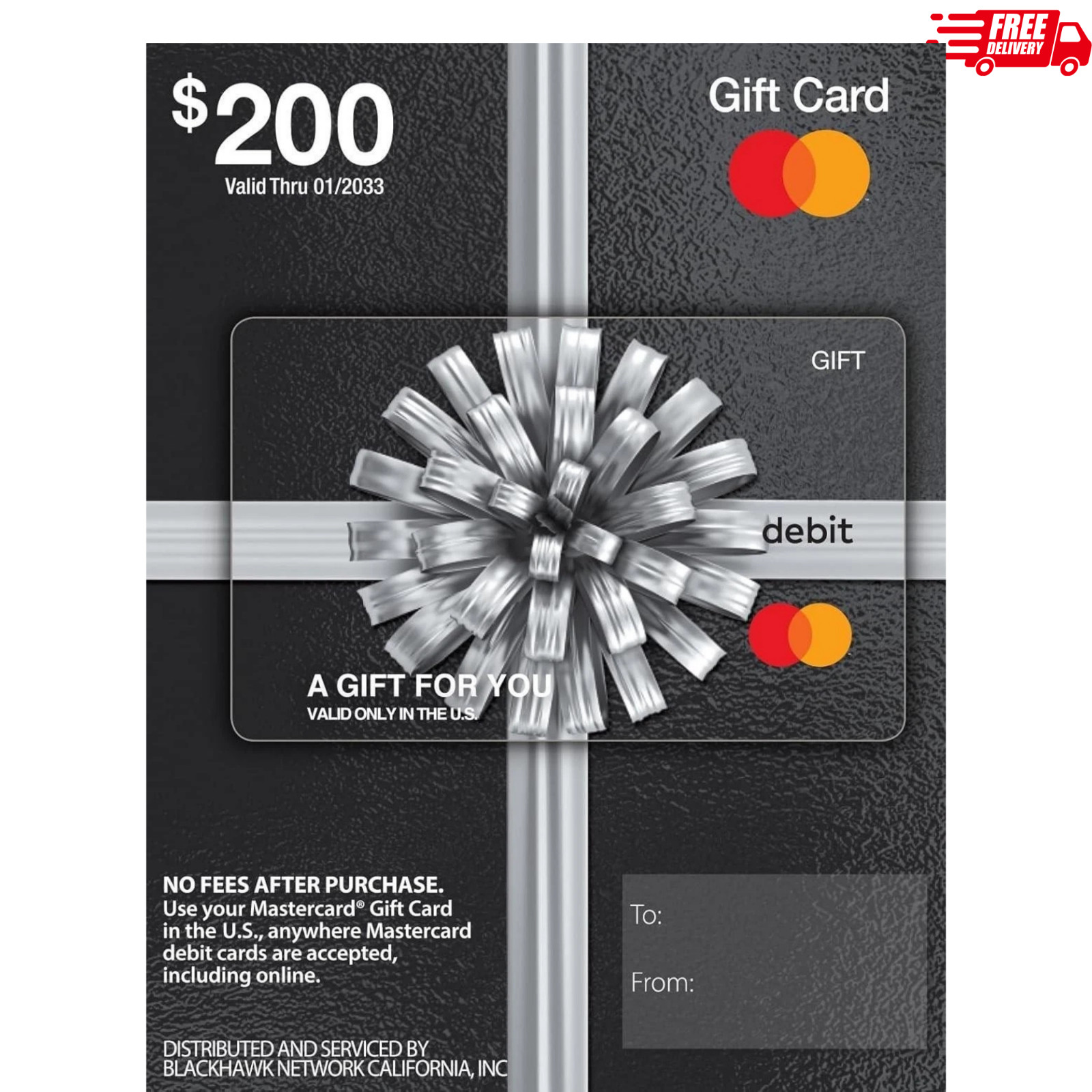 $200 Mastercard Gift Card (plus $6.95 Purchase Fee)
